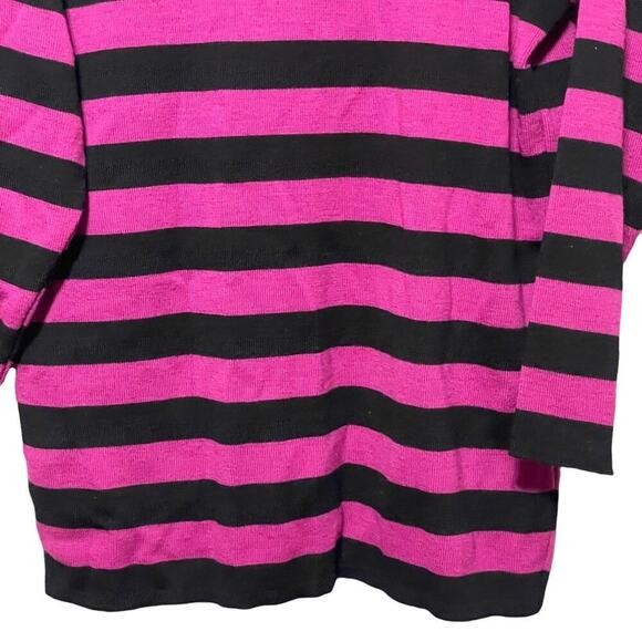 Neiman‎ Marcus 100% Wool Button Up Striped Cardigan - Picture 5 of 9